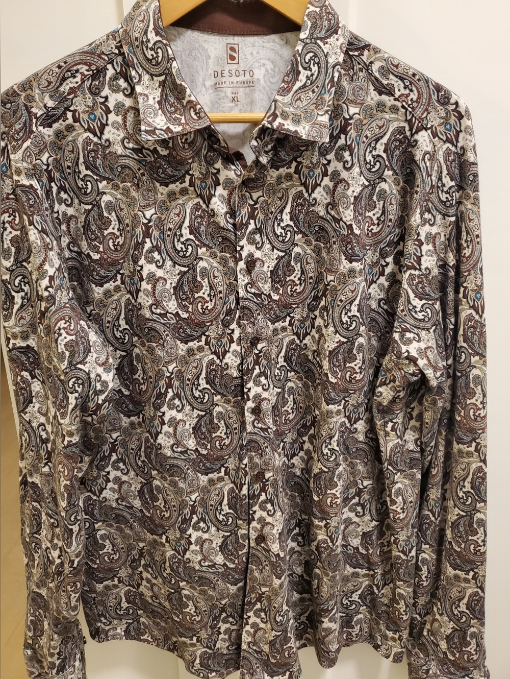 Desoto, Mens Dress Shirt Luxuriosly Soft Sz. XL 100% Cotton